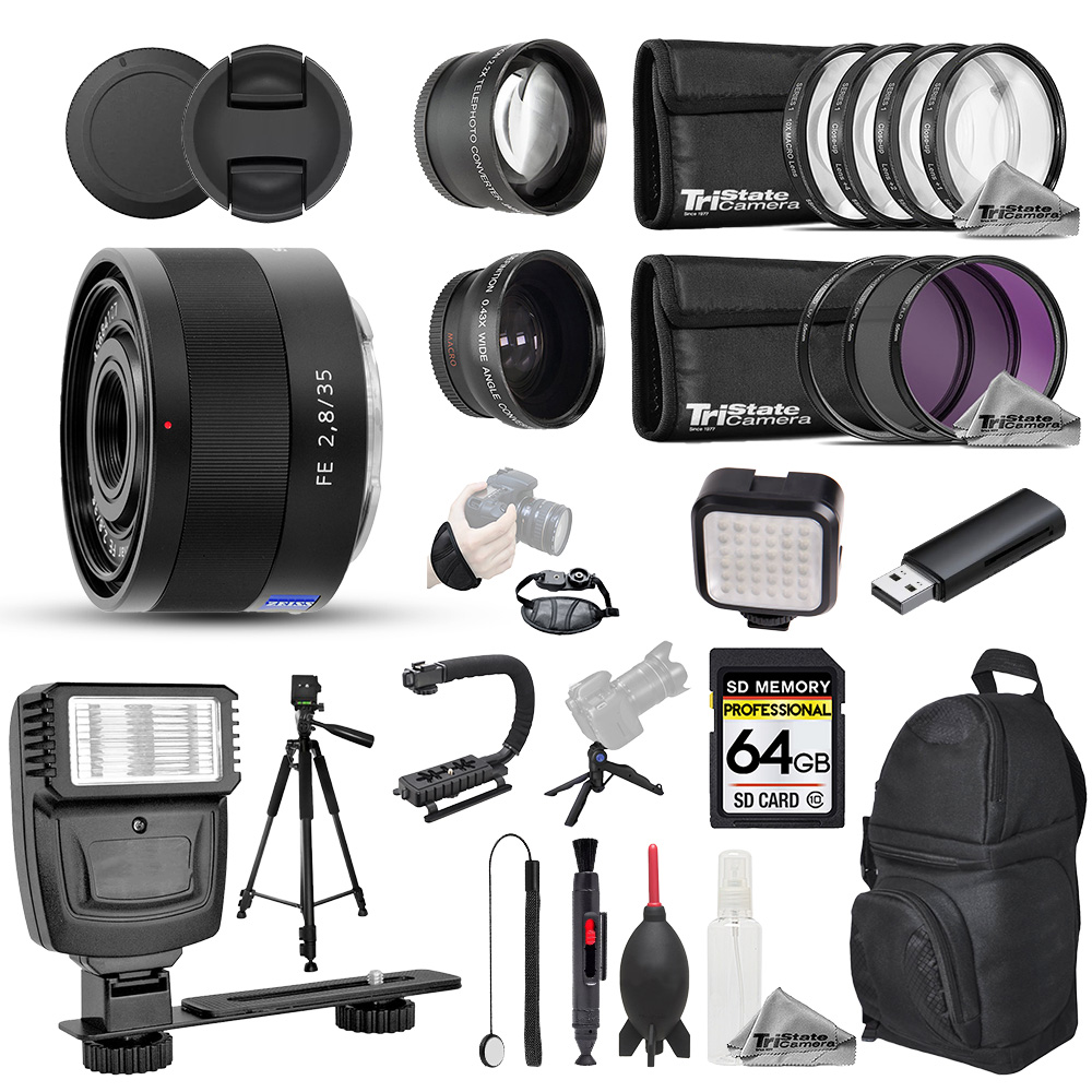 Sony Sonnar T* FE 35mm f/2.8 ZA Lens - 23pc 64GB Ultra Bundle | eBay