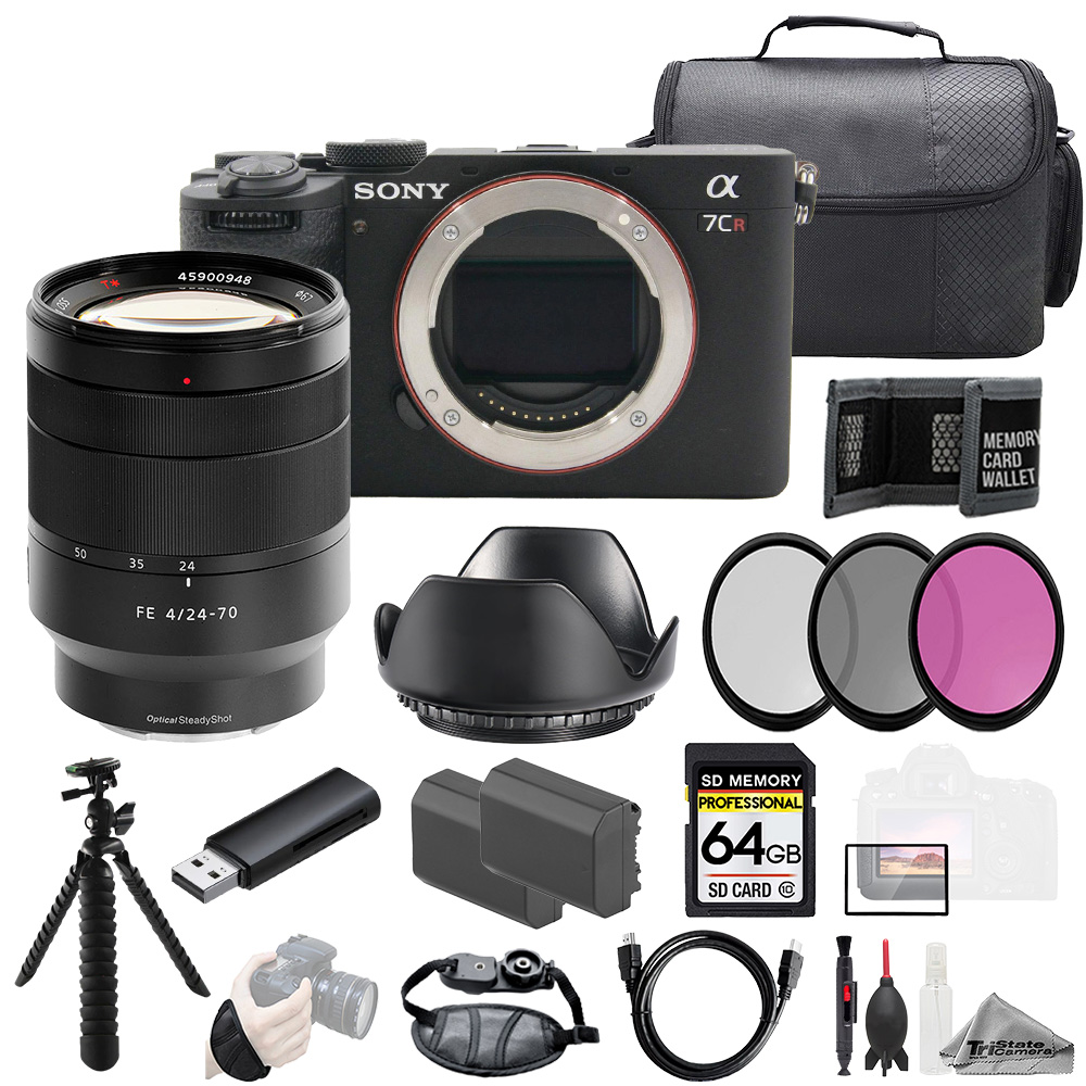 Sony a7CR + Vario-Tessar T* FE 24-70mm f/4 ZA OSS Lens +64GB + Ext