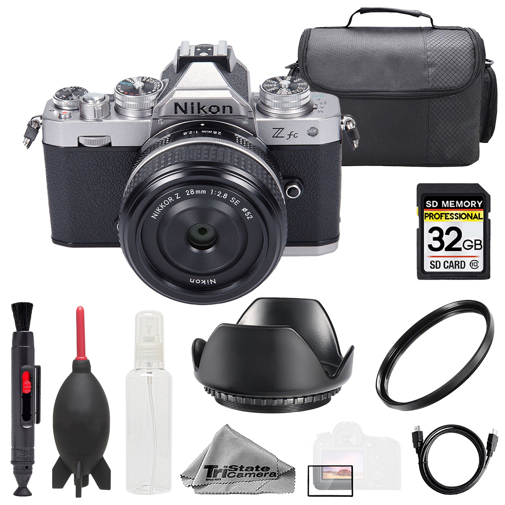Nikon Zfc w/ Z 28mm SE Lens 32GB Bag+ UV Filter- Basic