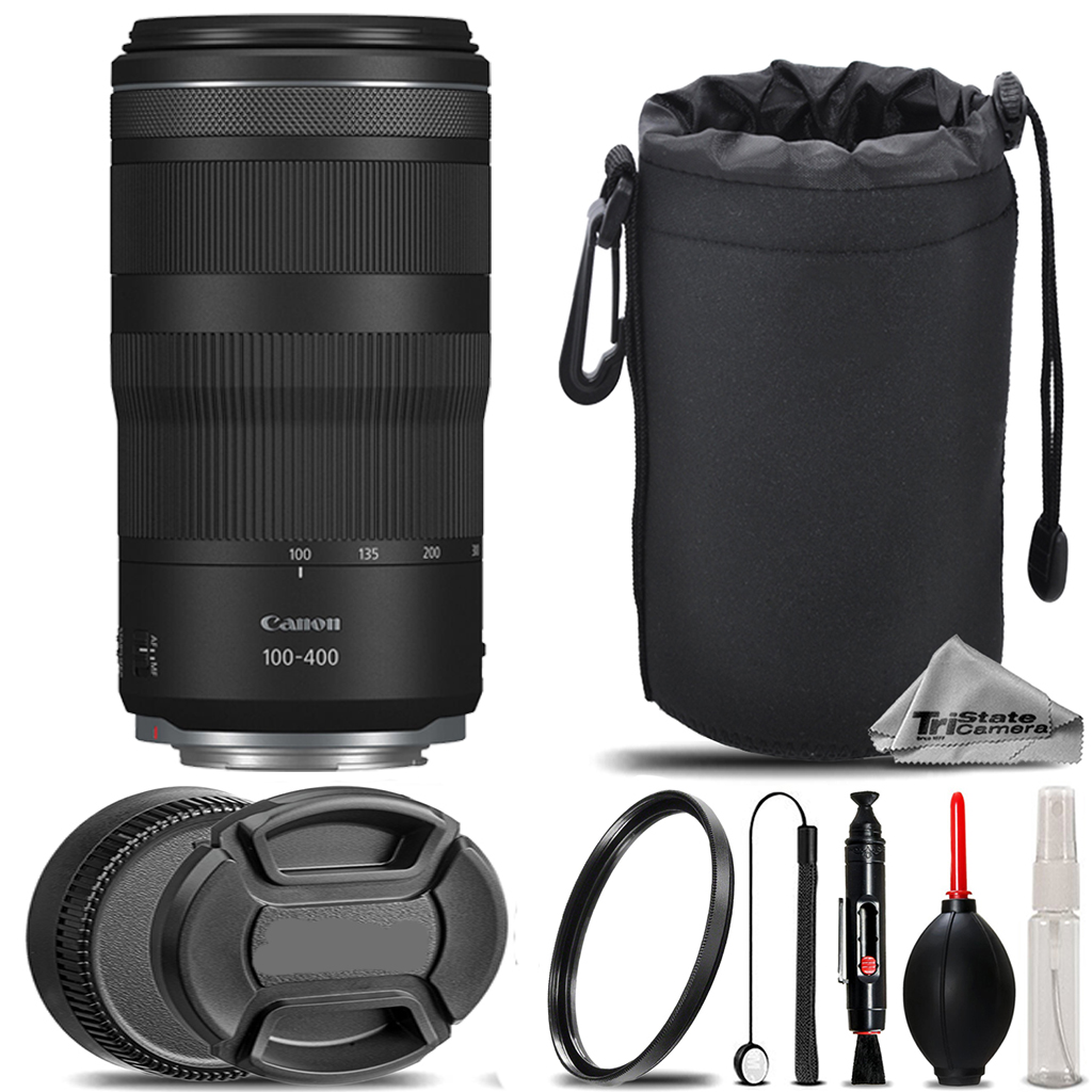 Canon RF 100-400mm IS USM Lens + UV Filter+ Lens Pouch- Basic Kit