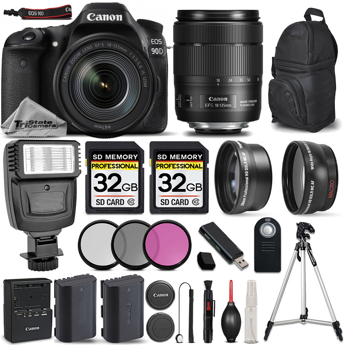 Canon EOS 90D DSLR Camera with EF-S 18-135mm Lens Black 3616C016 - Best Buy