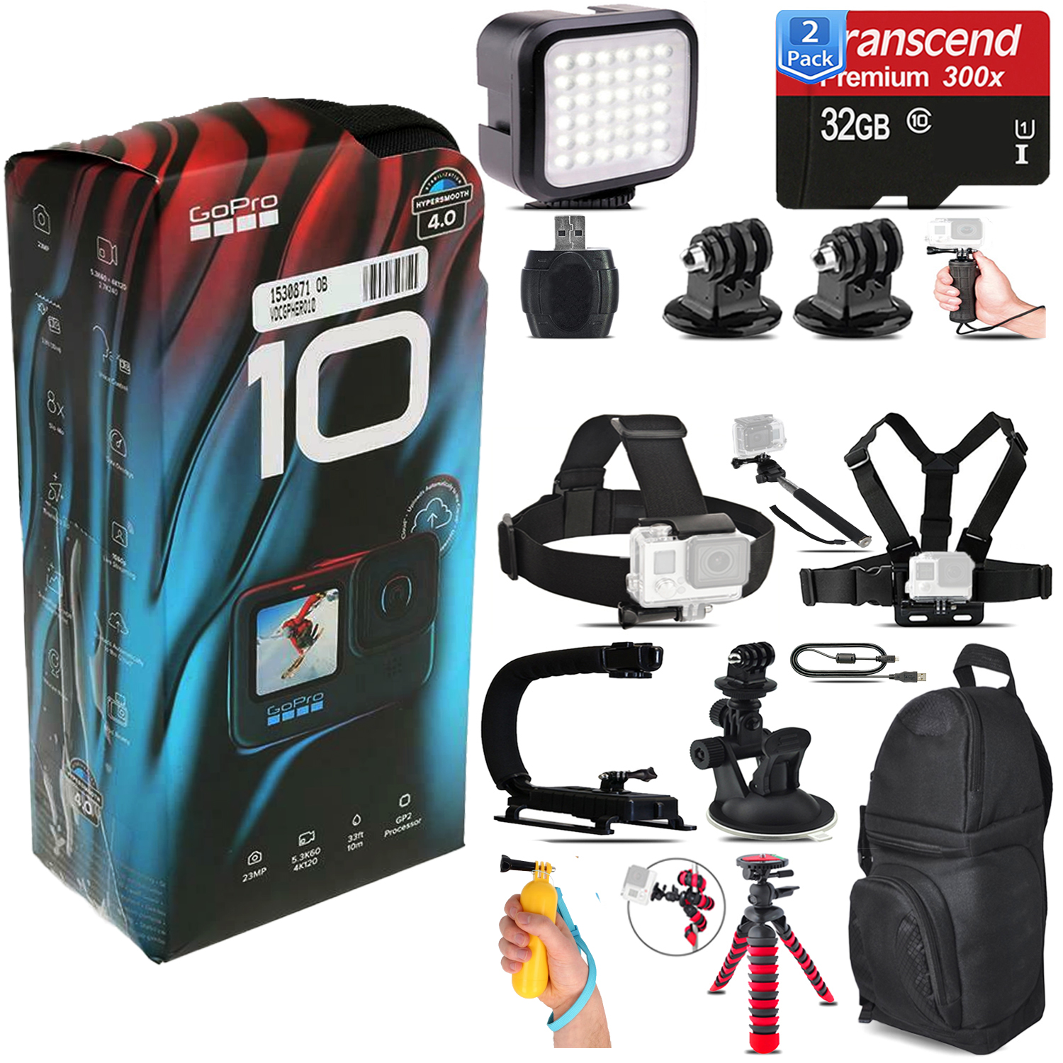 GoPro HERO10 Black 4K Ultra HD Action Camera CHDHX-101 + GoPro HERO10 Black 4K Ultra HD Action Camera CHDHX-101 +