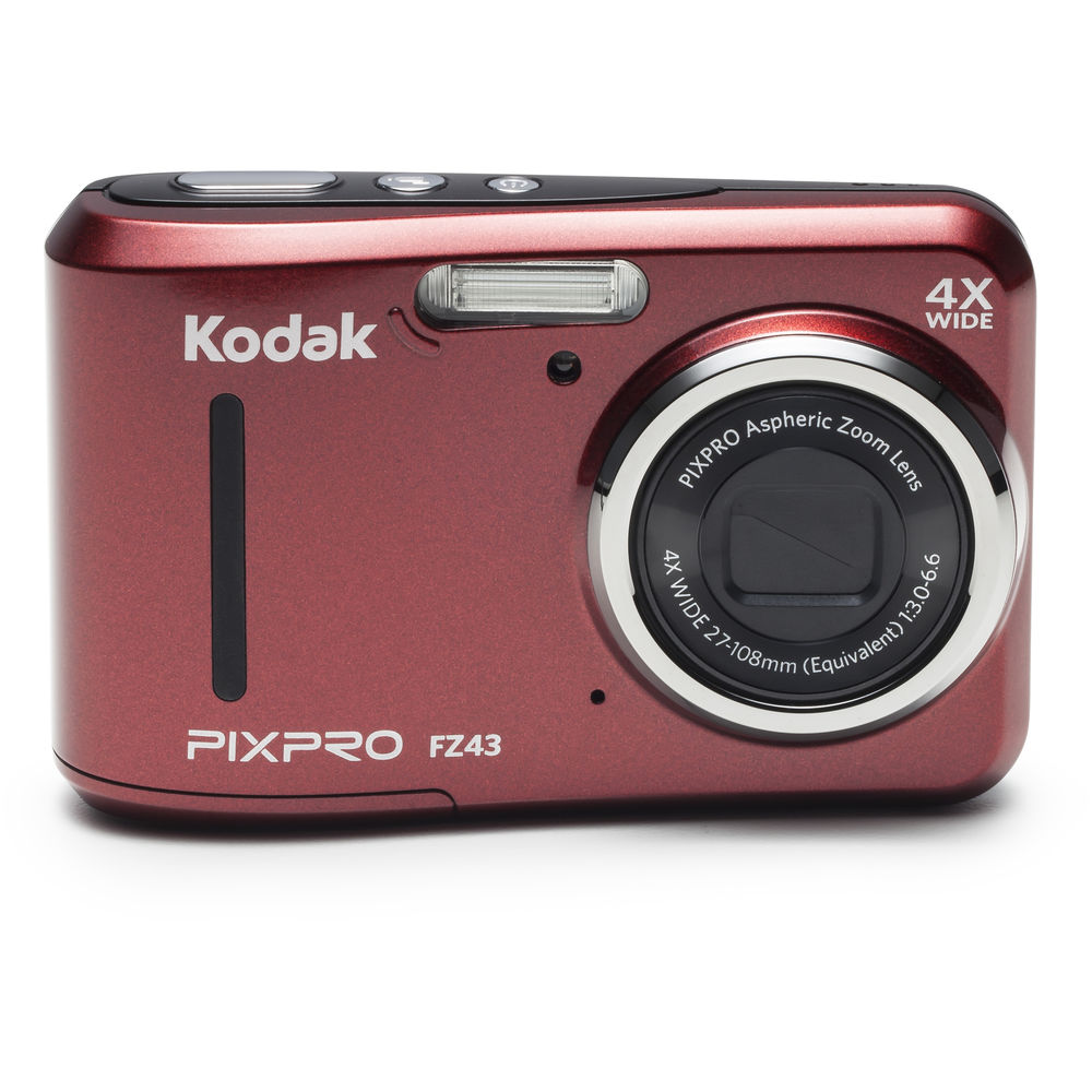 Kodak PIXPRO FZ43 (良品） Kodak PIXPRO FZ43 Digital Camera (Red) + Extra Battery + LED
