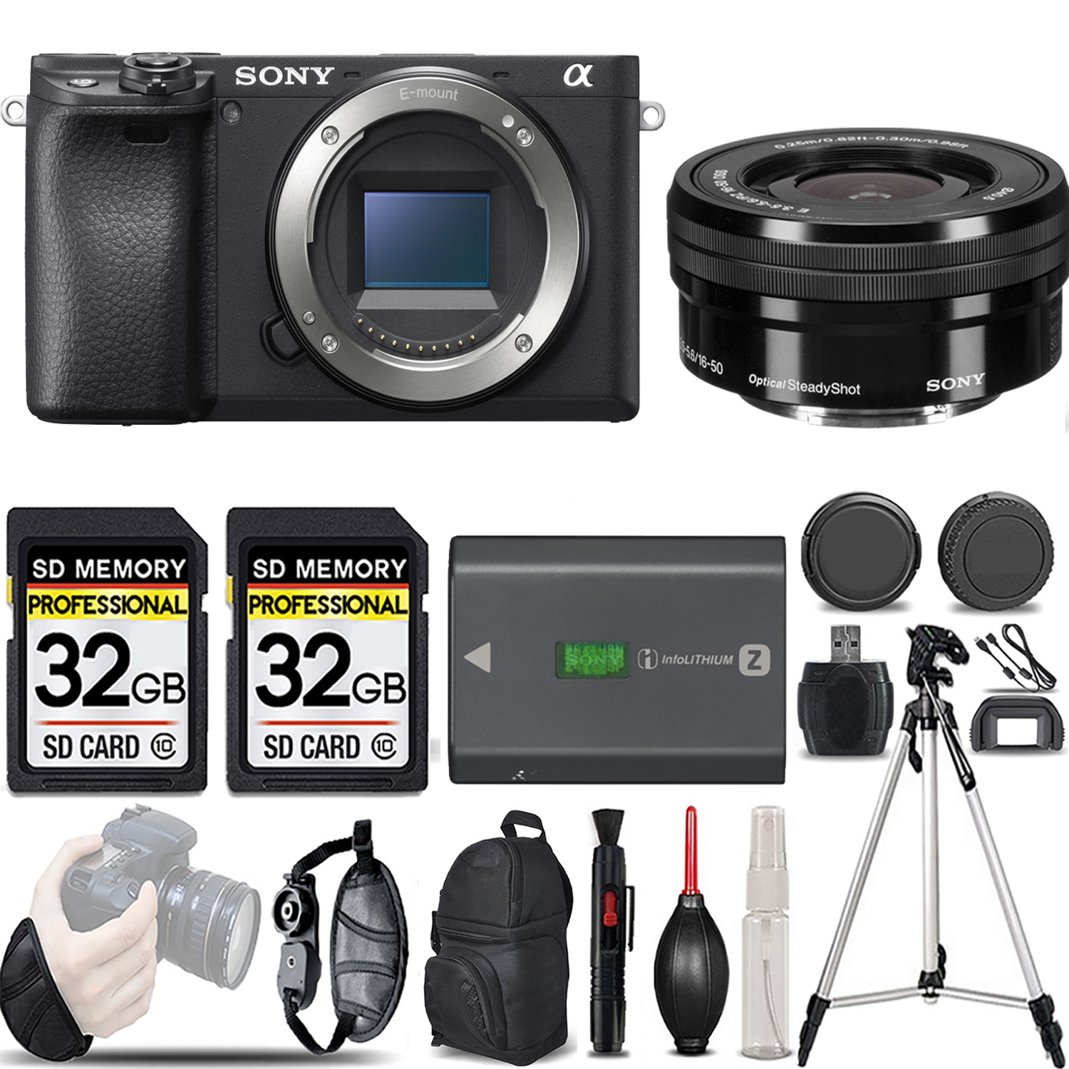 Sony a6400 Mirrorless Camera with 16-50mm Lens Deluxe Kit