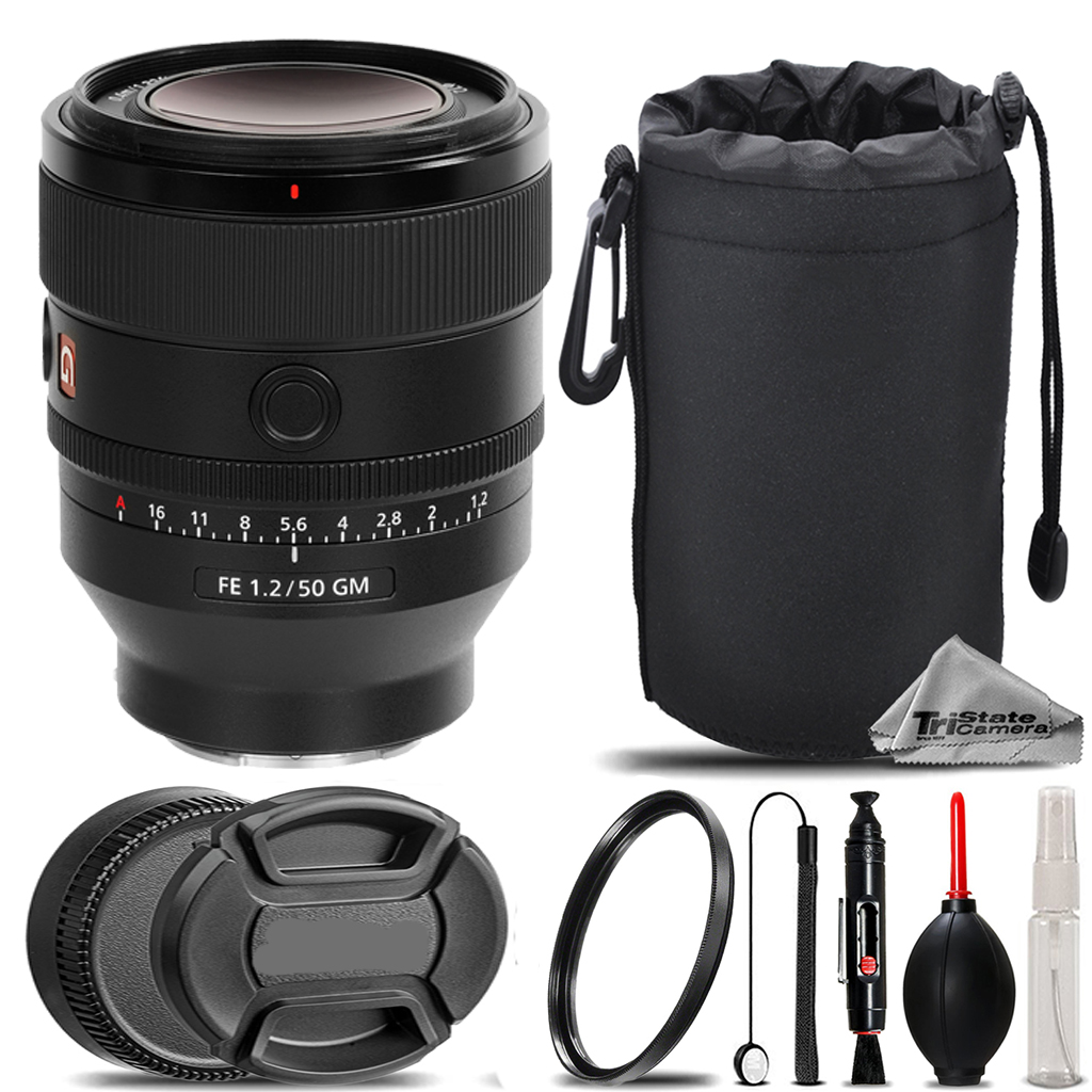 Sony FE 50mm f/1.2 GM Lens (Sony E) + UV Filter+ +Hood +Lens Pouch