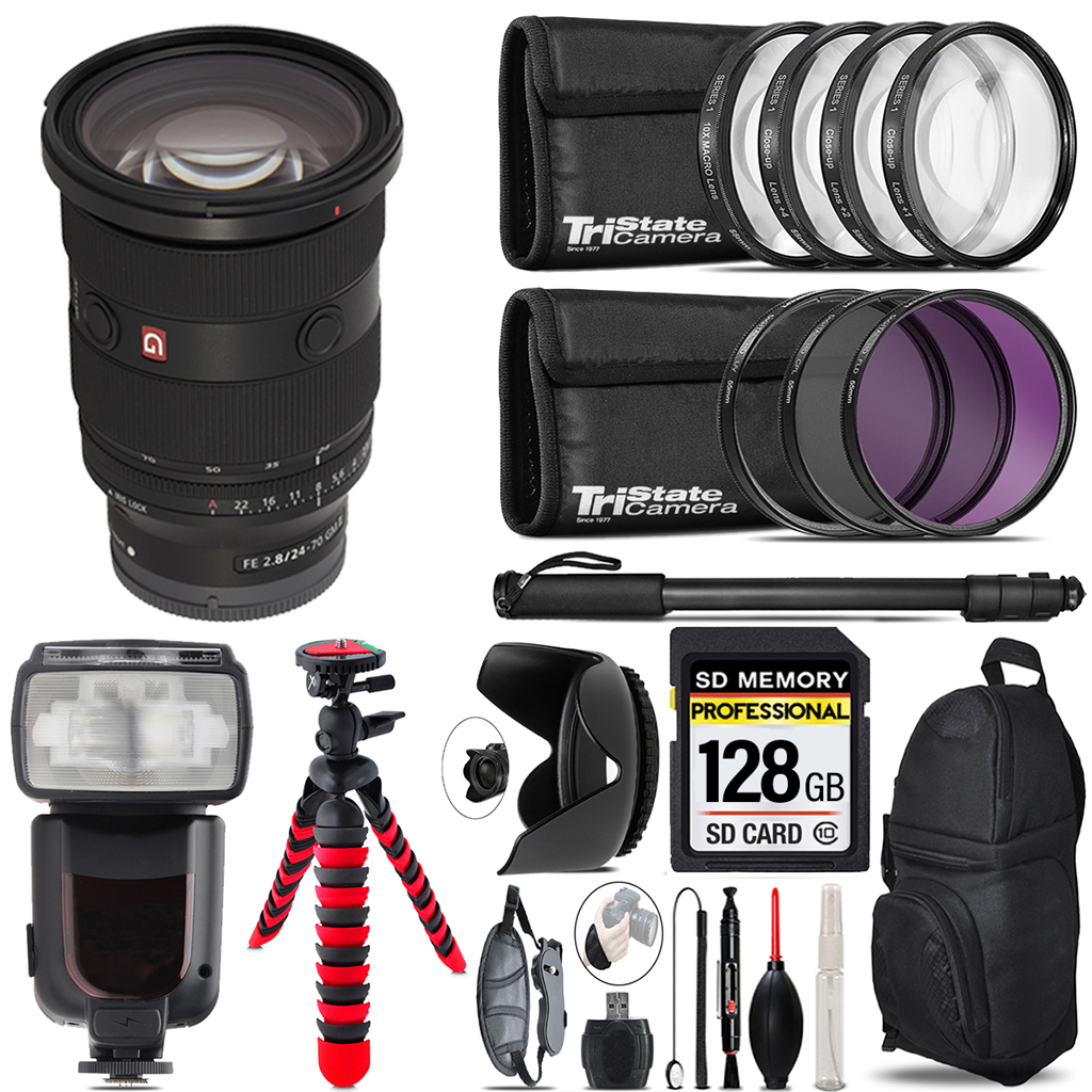 Sony FE 24-70mm f/2.8 GM II Lens + 7 Piece Filter & More - 128GB