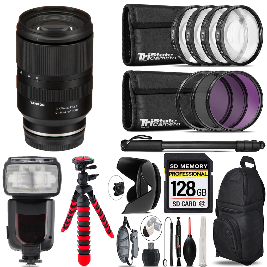 Tamron 17-70mm f/2.8 III-A VC RXD Lens Sony E +7 Piece Filter