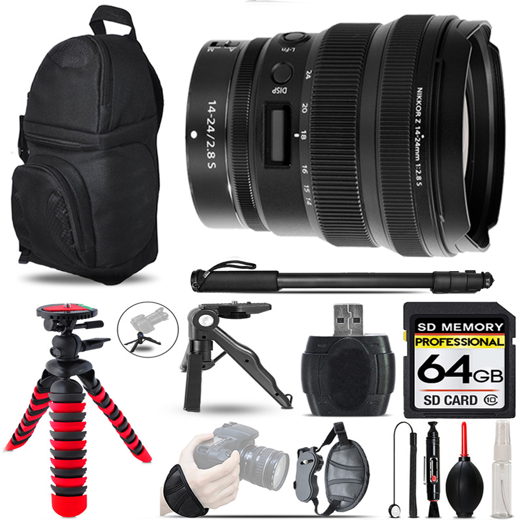 Nikon NIKKOR Z 14-24mm f/2.8 S Lens +Monopad - 64GB Kit | eBay