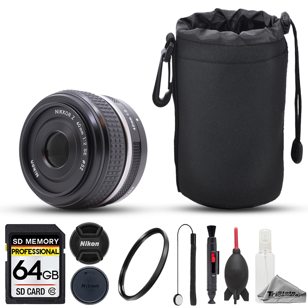 Nikon NIKKOR Z 40mm f/2 (SE) Lens - 8pc 64GB Memory Bundle | eBay