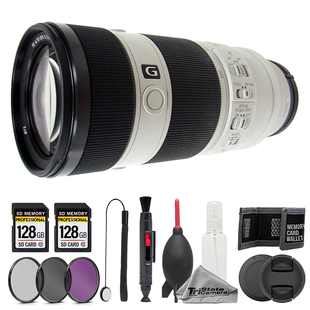 Sony FE 70-200mm f/4 G OSS Lens - 11pc 256GB Memory Care Bundle | eBay