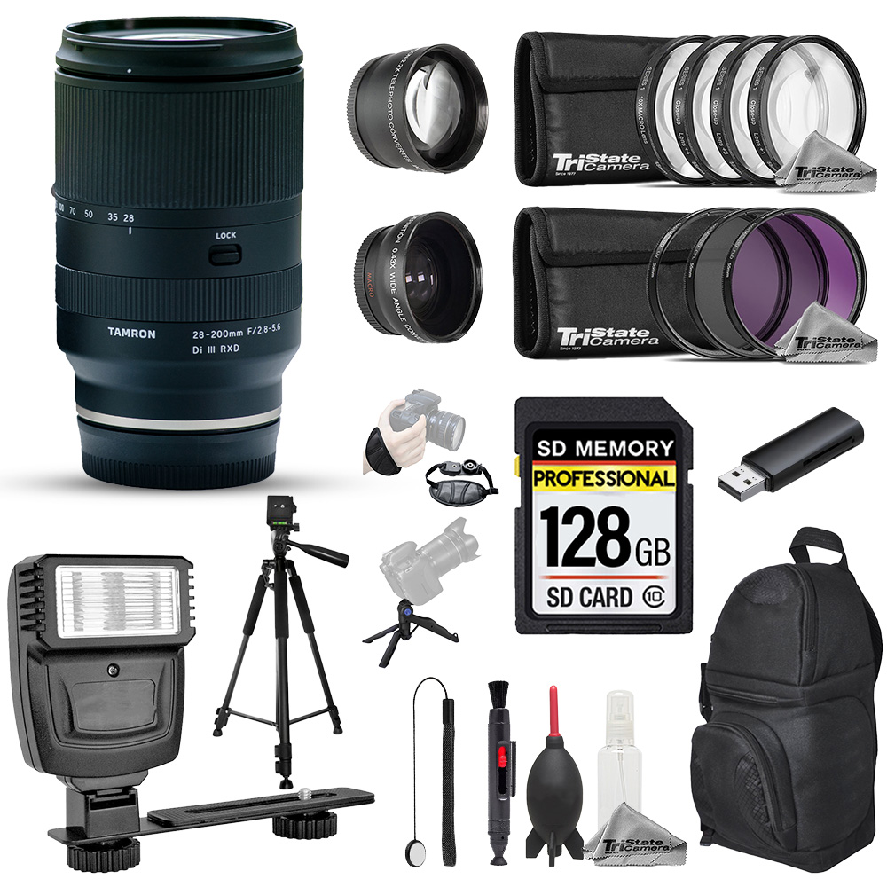 Tamron 28-200mm f/2.8-5.6 Di III RXD Lens - 20pc 128GB Pro Kit | eBay