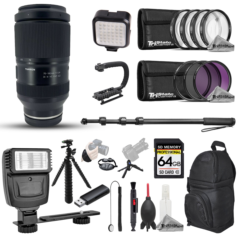 Tamron 70-180mm f/2.8 Di III VC VXD G2 Lens - 22pc 64GB Utility