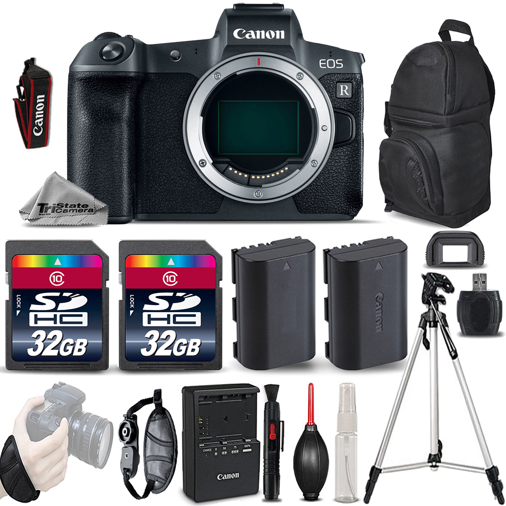 Canon EOS R Mirrorless GPS WiFi NFC DSLR Camera + EXT BAT + Tripod