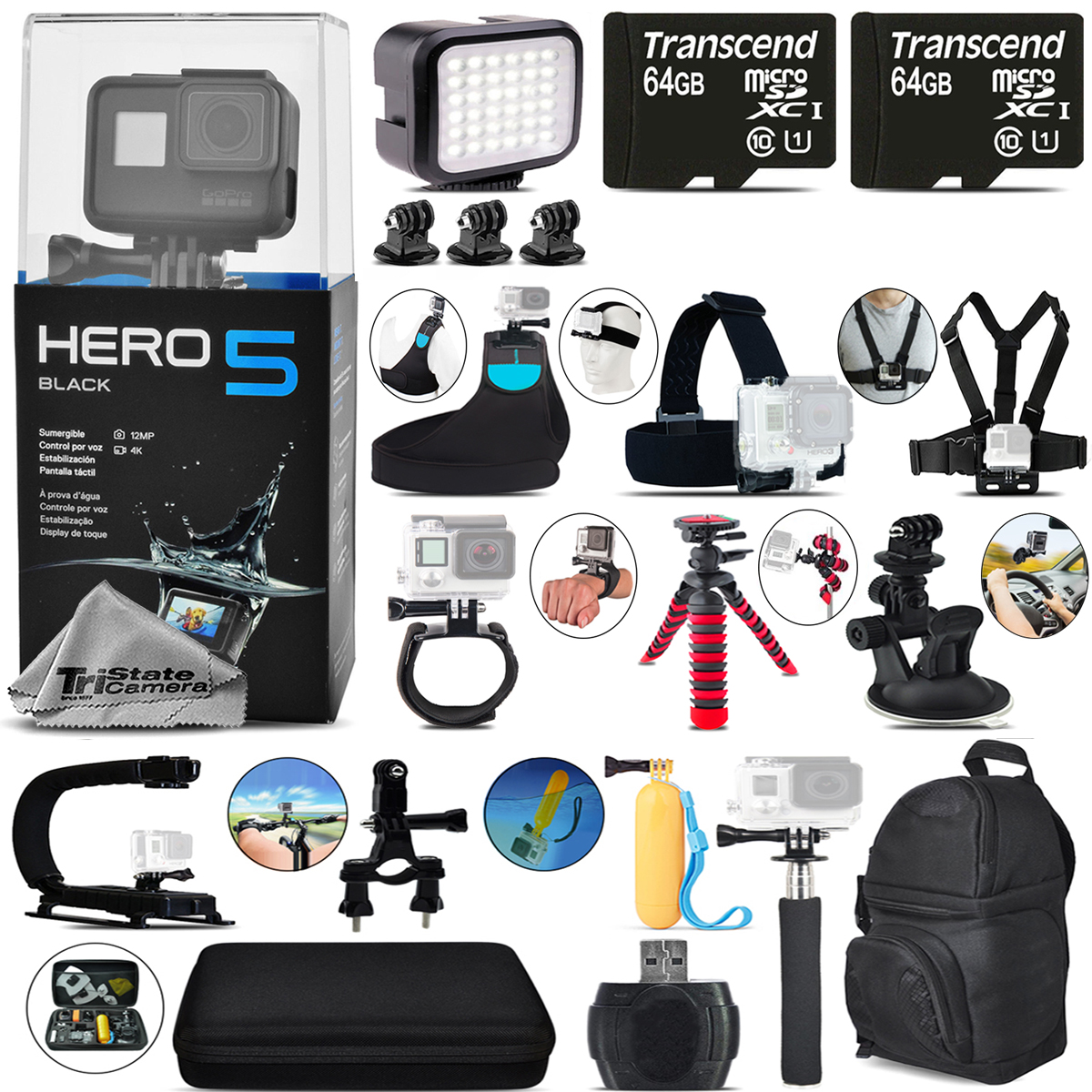 Gopro Hero 5 Black 4k Ultra Hd Action Camera Chdhx 501 Mega Loaded Bundle Kit Ebay