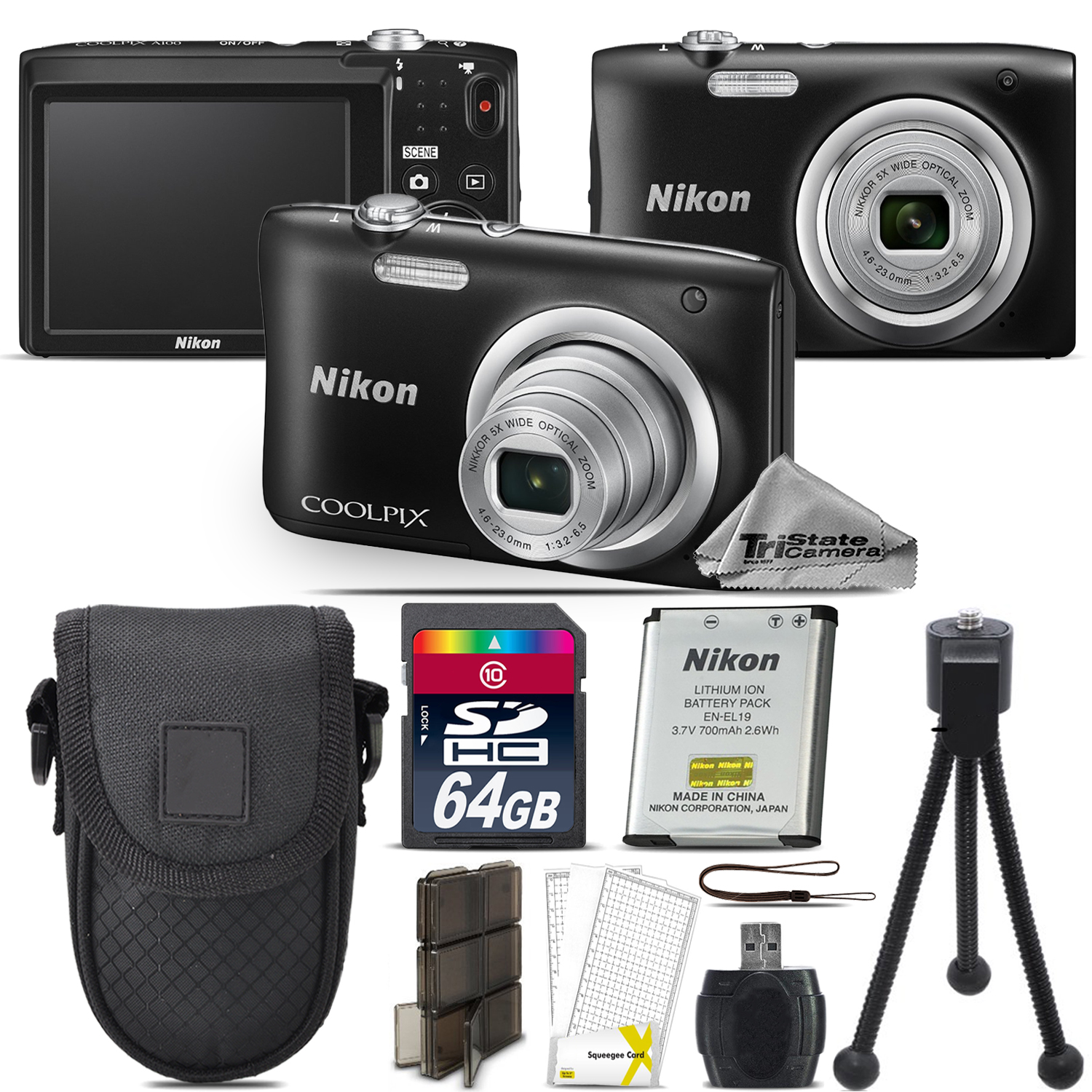 NIKCPA100BKKC2 Nikon Coolpix A100 20.1MP Digital Camera 5x Optical Zoom